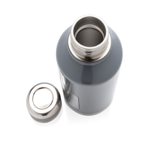 Leakproof vakuum flaske med Logo Plade - BSCI-Grå