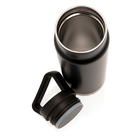 Leakproof Vakum Flaske med Håndtag-Sort