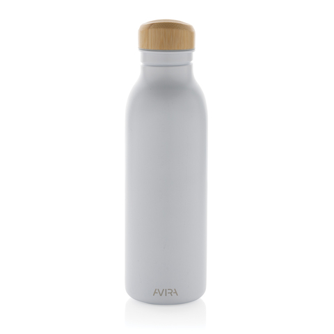 Avira Alcor RCS Re-steel enkelt vægget vandflaske 600 ML, sort-Hvid