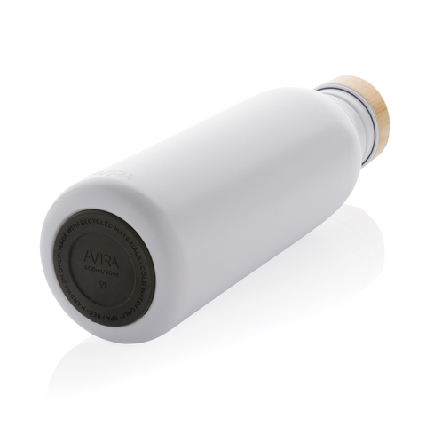 Avira Alcor RCS Re-steel enkelt vægget vandflaske 600 ML, sort-Hvid