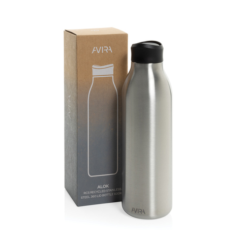 Avira Alok RCS re steel 360 vandflaske 600ML-Sølv