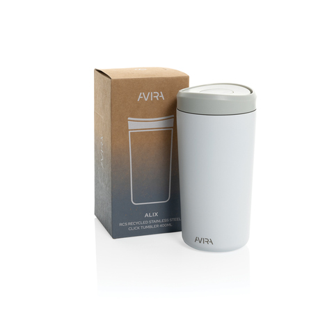 Avira Alix RCS re-stål click tumbler 400 ML-Hvid