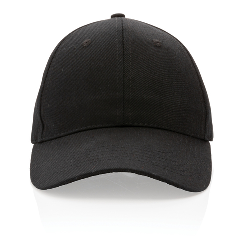 Impact Cap med 6 paneler samt AWARE™ - Genanvendt Bomuld (280g)-Sort