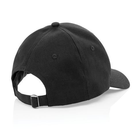 Impact Cap med 6 paneler samt AWARE™ - Genanvendt Bomuld (280g)-Sort