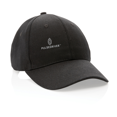 Impact Cap med 6 paneler samt AWARE™ - Genanvendt Bomuld (280g)-Sort