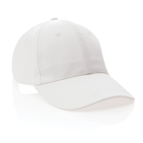 Impact Cap med 6 paneler samt AWARE™ - Genanvendt Bomuld (280g)-Hvid