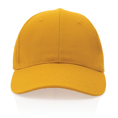 Impact Cap med 6 paneler samt AWARE™ - Genanvendt Bomuld (280g)-Gul