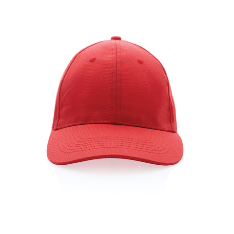 Impact Cap med 6 paneler samt AWARE™ - Genanvendt Bomuld (280g)-Neon Rød