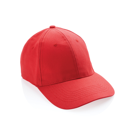 Impact Cap med 6 paneler samt AWARE™ - Genanvendt Bomuld (280g)-Neon Rød