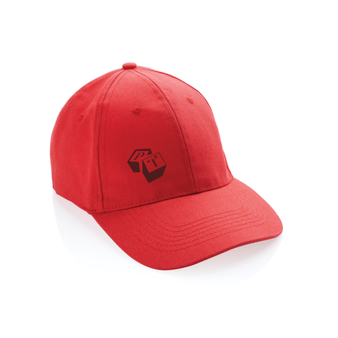 Impact Cap med 6 paneler samt AWARE™ - Genanvendt Bomuld (280g)-Neon Rød