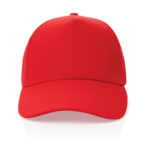 Impact Cap med 5 paneler samt AWARE™ - Genanvendt Bomuld (280g)-Rød