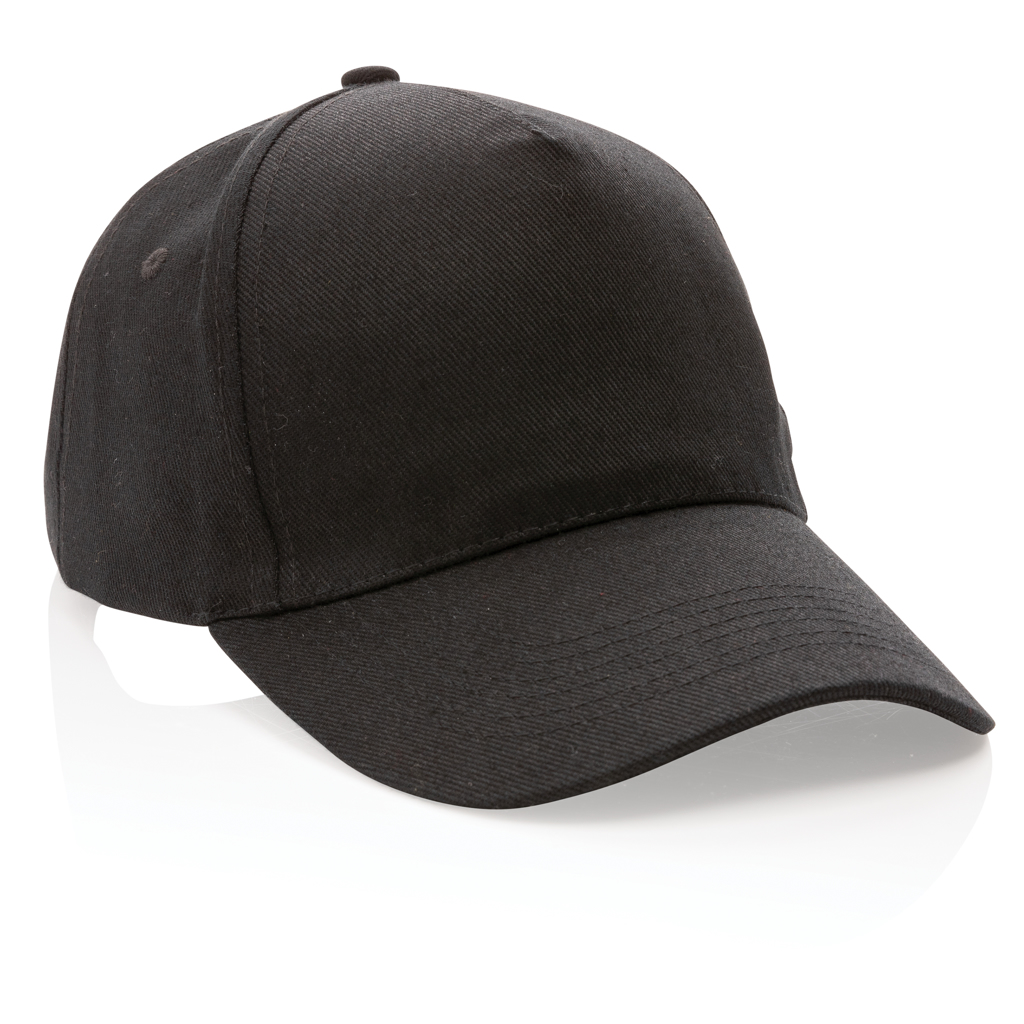 Impact Cap med 5 paneler samt AWARE™ - Genanvendt Bomuld (280g)-Sort