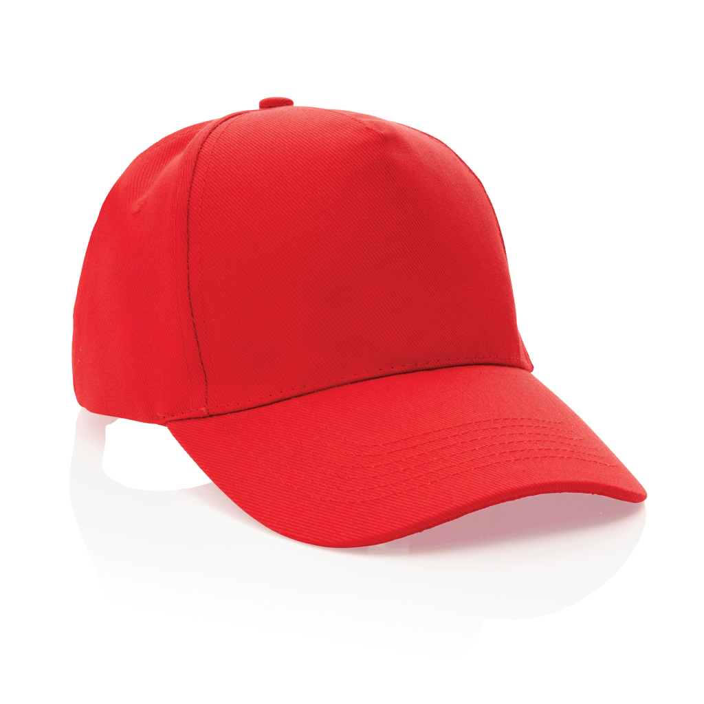 Impact Cap med 5 paneler samt AWARE™ - Genanvendt Bomuld (280g)-Rød