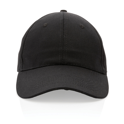Impact Cap med 6 paneler samt AWARE™ - Genanvendt Bomuld (190g)-Sort