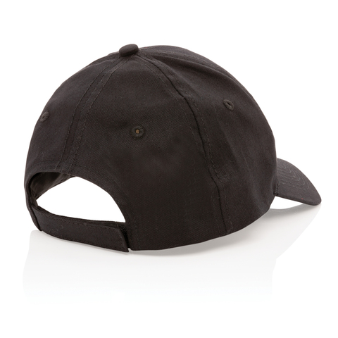 Impact Cap med 6 paneler samt AWARE™ - Genanvendt Bomuld (190g)-Sort