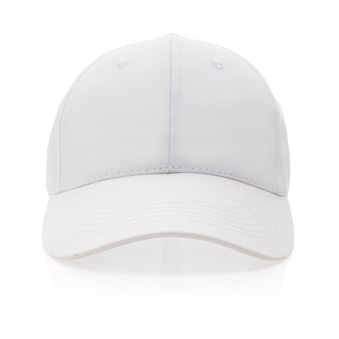 Impact Cap med 6 paneler samt AWARE™ - Genanvendt Bomuld (190g)-Hvid