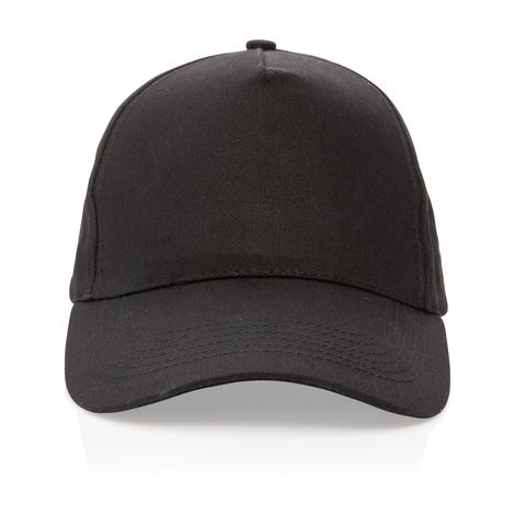Impact Cap med 5 paneler samt AWARE™ - Genanvendt Bomuld (190g)-Sort