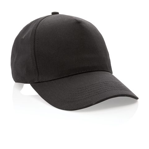 Impact Cap med 5 paneler samt AWARE™ - Genanvendt Bomuld (190g)-Sort