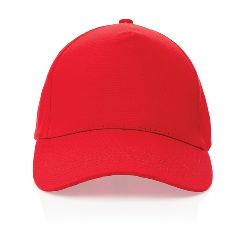 Impact Cap med 5 paneler samt AWARE™ - Genanvendt Bomuld (190g)-Rød