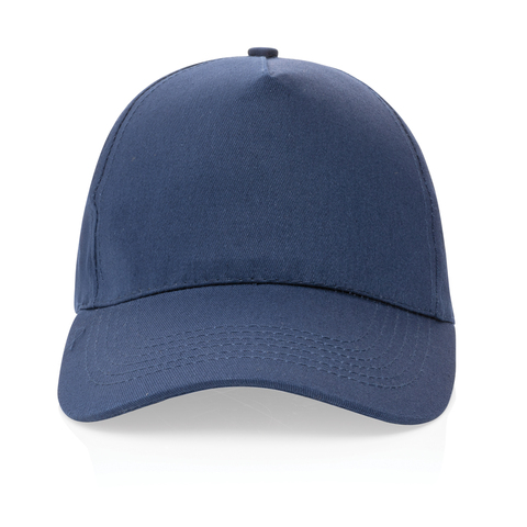 Impact Cap med 5 paneler samt AWARE™ - Genanvendt Bomuld (190g)-Marineblå