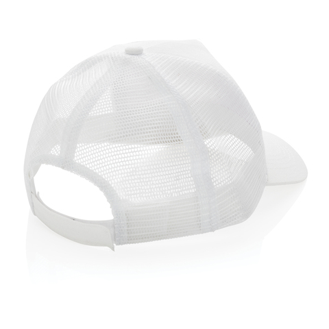 Impact AWARE™ Trucker Cap med 5 paneler - Genanvendt Bomuld-Hvid