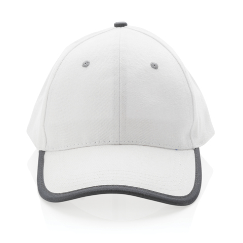Impact AWARE™ Cap med 6 paneler - Genanvendt Bomuld-Hvid
