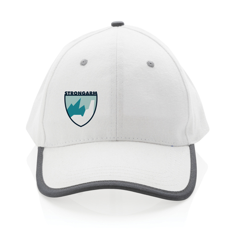 Impact AWARE™ Cap med 6 paneler - Genanvendt Bomuld-Hvid