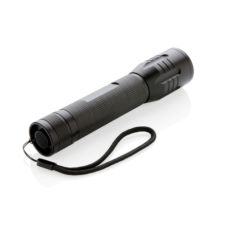 3W stor CREE lygte, sort-