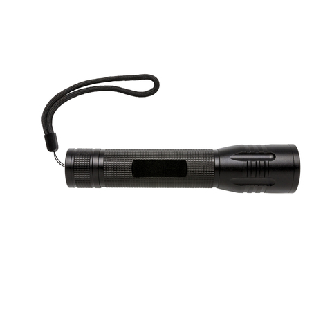 3W stor CREE lygte, sort-