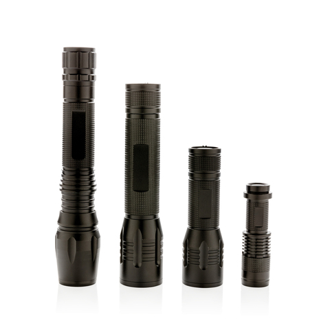 3W stor CREE lygte, sort-