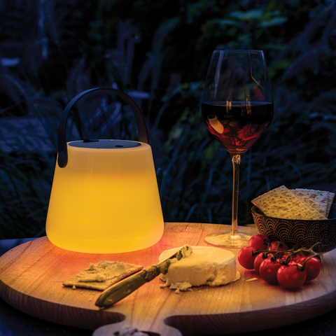 Solar Glow RCS genanvendt plast USB-opladelig udendørslampe-