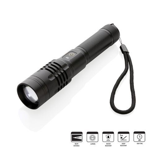 Gear X USB genopladelig lygte, sort-