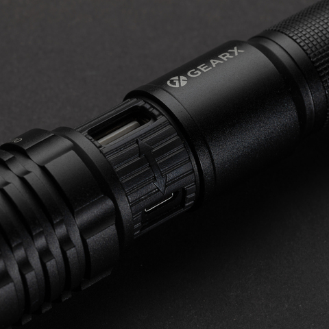 Gear X USB genopladelig lygte, sort-