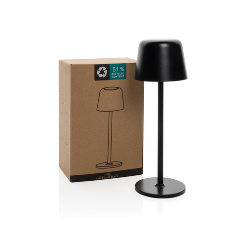 Zenic RCS opladelig USB bordlampe af genanvendt plast-Sort