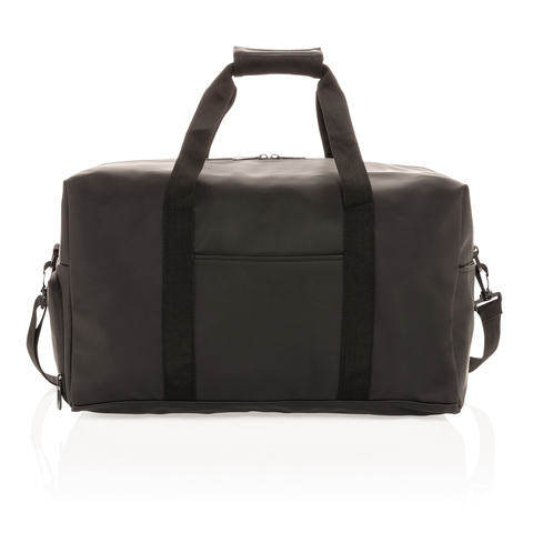 Blød PU Weekend Duffel Taske-Sort