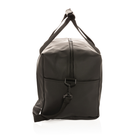 Blød PU Weekend Duffel Taske-Sort
