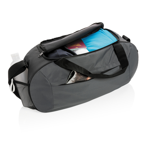Impact AWARE™ RPET moderne sports duffle - BSCI-Grå