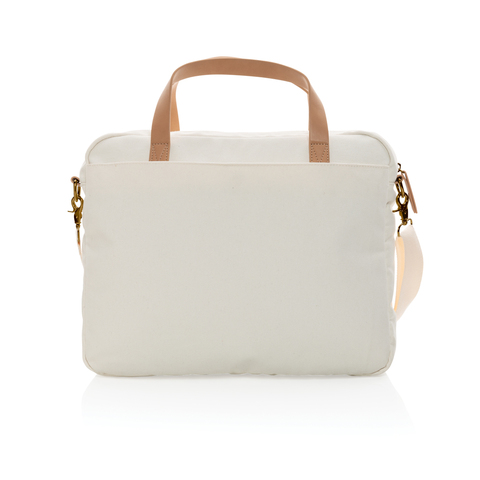 Impact AWARE™ 16 oz. laptop taske i genanvendt kanvas-Off White