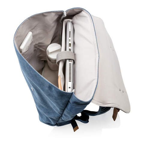 Computer rygsæk i kanvas PVC-fri-Blå