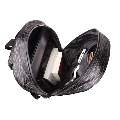 rPET reflekterende laptop rygsæk med AWARE™ tracer-Sort