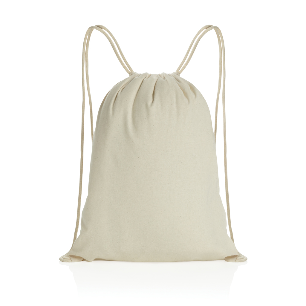 Impact AWARE™ snøre rygsæk i genanvendt bomuld 145gr-Off White