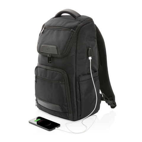 Swiss Peak AWARE™ RPET Voyager 15,6 Laptop Rygsæk-Sort