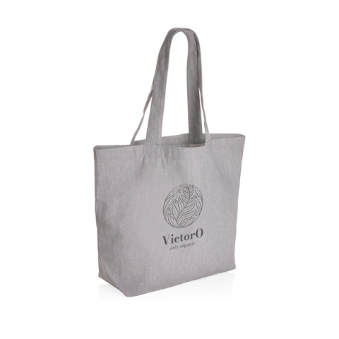 Impact Aware™ 240 gsm rcanvas shopper m/lomme ufarvet-Grå