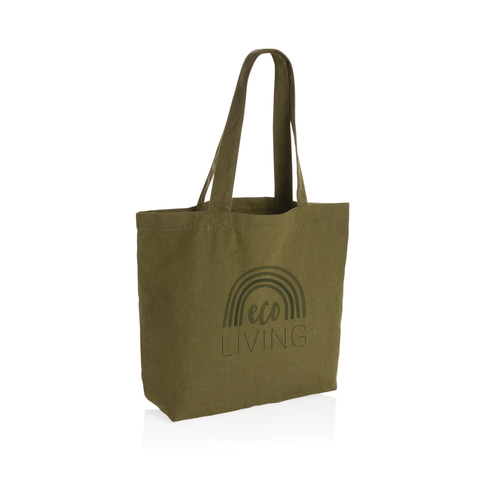 Impact Aware™ 240 gsm rcanvas shopper m/lomme ufarvet-Grøn