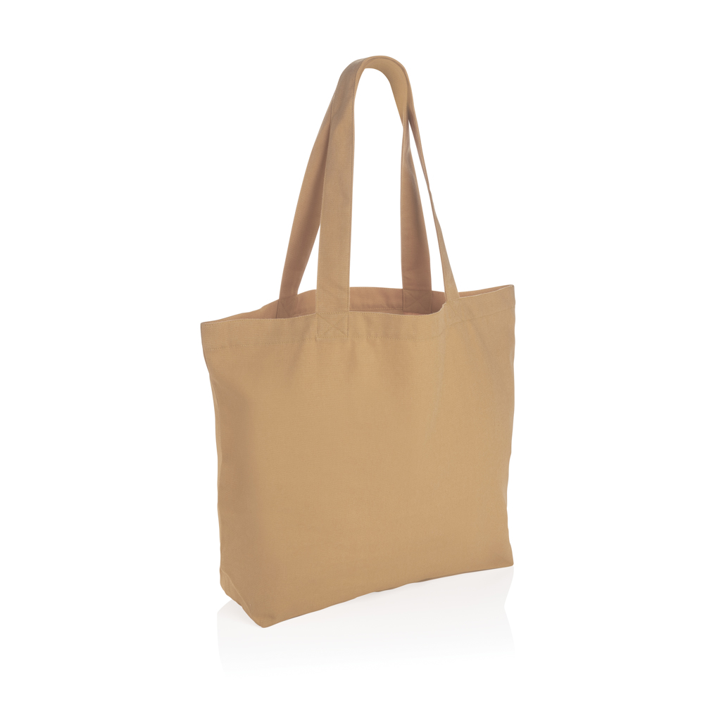 Impact Aware™ 240 gsm rcanvas shopper m/lomme ufarvet-Brun