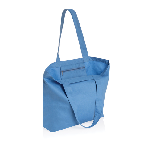 Impact Aware™ 240 gsm rcanvas shopper m/lomme-Blå
