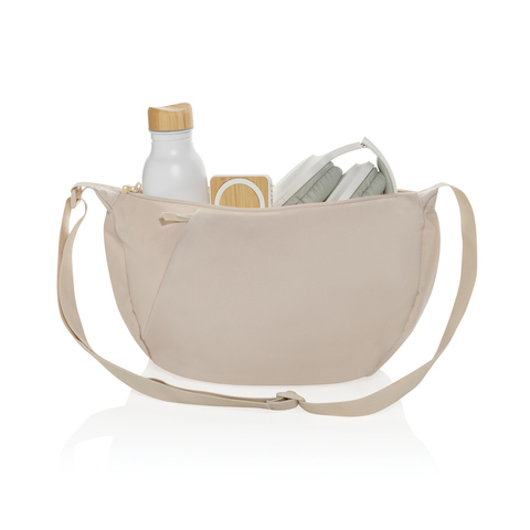 Crescent XL AWARE™ RPET Half Moon Sling Taske-Beige