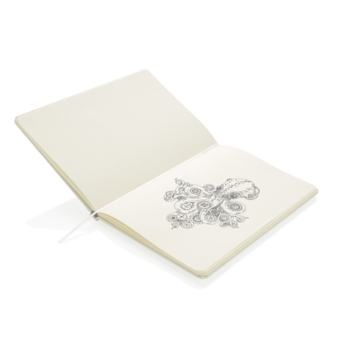 Basic hardcover blank sidet A5 skitsebog-Hvid