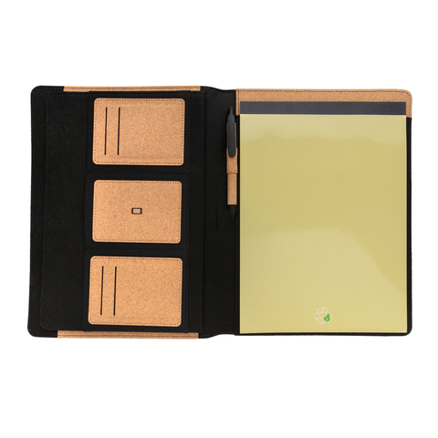 Luksus A4 kork portfolio med pen - BSCI-Brun