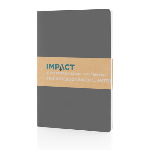 Impact softcover stenpapir A5 notesbog - BSCI-Steel Grey